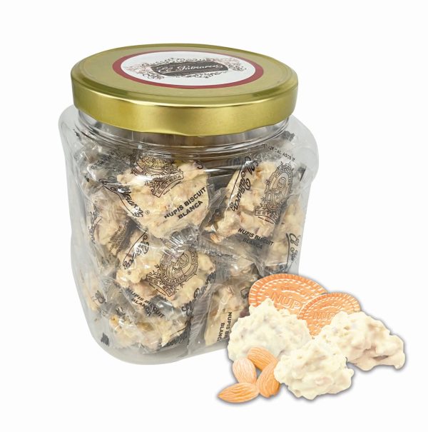 06- Bote de plástico de nupis biscuit blanca 275g